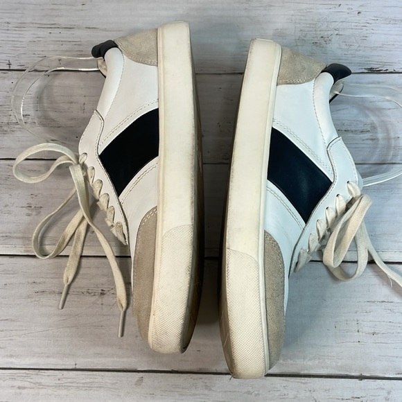 Sam Edelman Black, White and Creamy Taupe Suede and Leather Trainers - Picture 6 of 14